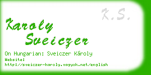 karoly sveiczer business card
