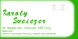 karoly sveiczer business card